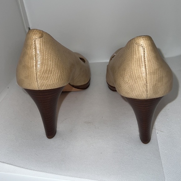 Cole Haan cheetah faded print over pattern beige leather pumps shoes Sz 10 - Picture 5 of 10